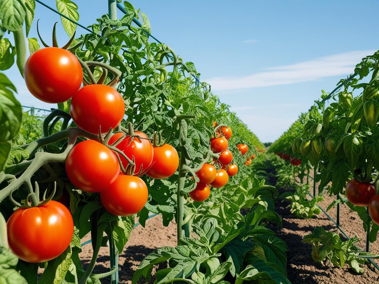Plantación de tomates